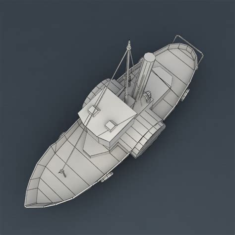 paddle steamer boat 3d model