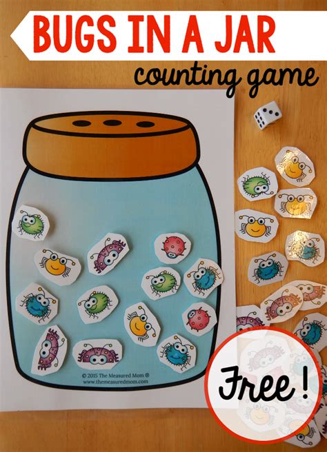 Bugs in a jar counting game | Preschool insect theme, Preschool insect, Insects theme preschool