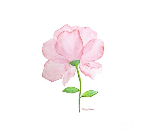 Layered Pink Watercolor Flower Painting by Marie Littrell - Fine Art America