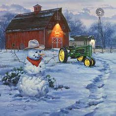 John Deere Xmas Cowboy Christmas, Noel Christmas, Christmas Scenes, Christmas Prints, Country ...