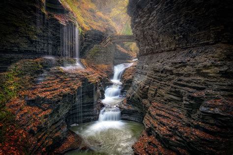 Guide to photographing Rainbow Falls Watkins Glen State Park | Photographers Trail Notes