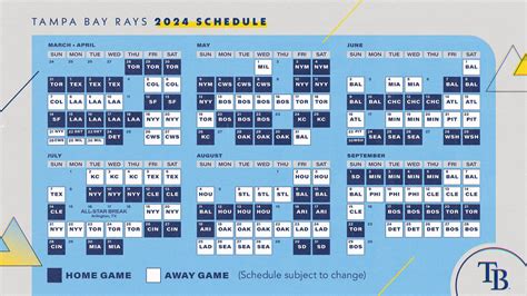 Tampa Bay Rays 2024 Schedule Printable - Linn Shelli