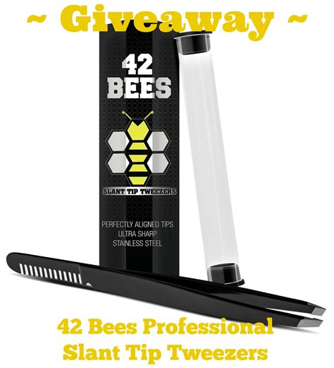 GlamRiver: 42 Bees Professional Slant Tip Tweezers ~ Giveaway