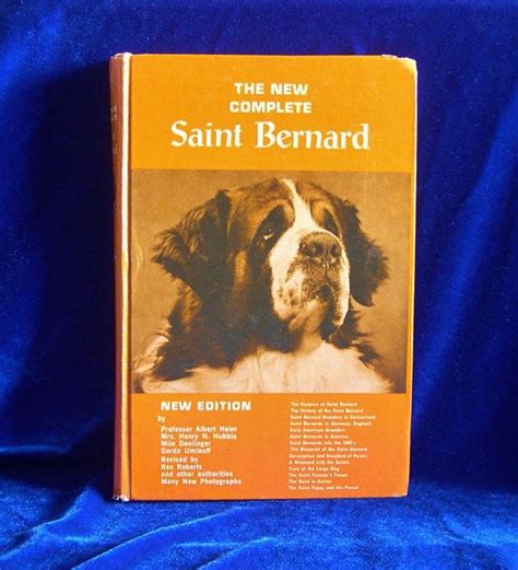 1969 Saint Bernard Book The New Complete Saint Bernard | Etsy | Dog books, Saint bernard, St ...