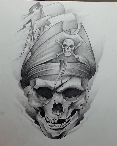 23 Pirate Skull Tattoo Designs | Pirate skull tattoos, Pirate skull tattoo designs, Skull tattoo ...