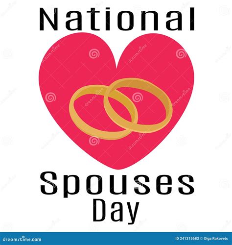 National Spouses Day, Idea for Poster, Banner, Flyer, Leaflet or Postcard Stock Vector ...