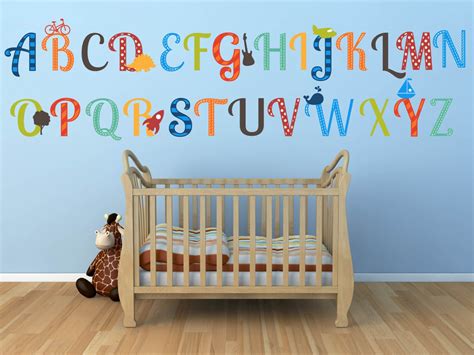 Alphabet Wall Decals ABC Wall Decals Alphabet Nursery