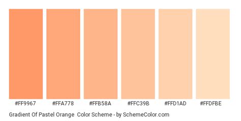 Gradient Of Pastel Orange Color Scheme » Orange » SchemeColor.com