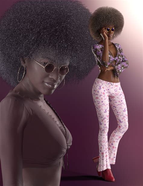 Groovy Lady dForce Hair and Clothing for Genesis 8 and 8.1 Female | Daz 3D