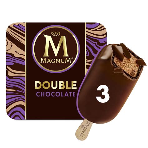 Magnum Double Chocolate Ice Cream 3 x 88ml | Ice Cream Cones, Sticks ...