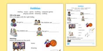 Hobbies Worksheet / Worksheet - Literacy - Twinkl