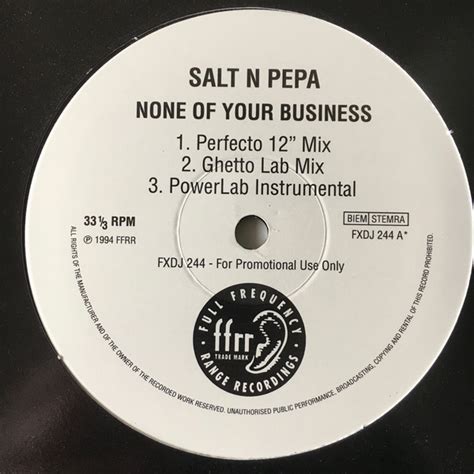 Salt 'N' Pepa - None Of Your Business (1994, Vinyl) | Discogs