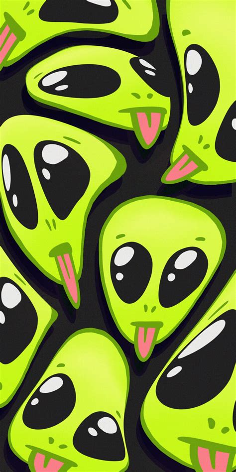 Green Alien with Tongue Wallpapers - Cool Background - Wallpapers Clan