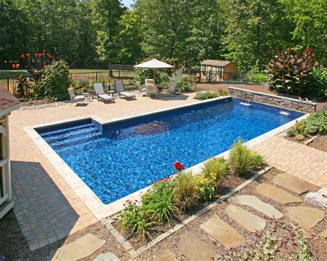 Inground Pools | Backyard pool landscaping, Inground pool designs, Rectangle pool