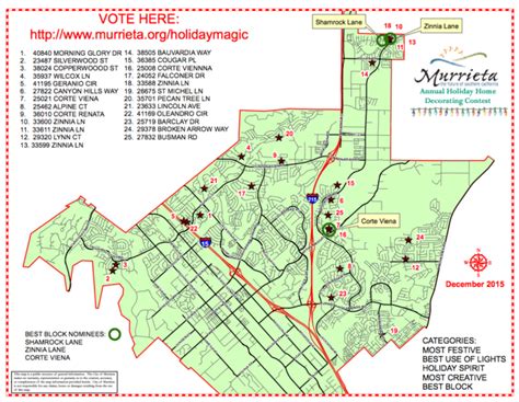 Murrieta Christmas Lights Map to Download