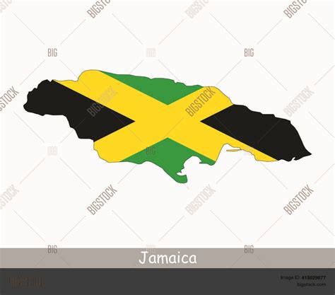 Jamaica Map Flag. Map Vector & Photo (Free Trial) | Bigstock