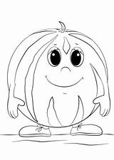 Cartoon Watermelon Character Coloring Page  Free Printable Coloring Pages sketch template