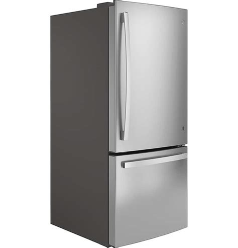 GE 21.0 Cu. Ft. Bottom-Freezer Refrigerator Stainless Steel GBE21DYKFS ...