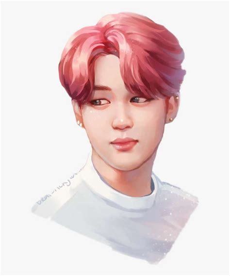 Drawing Bts Jimin Transparent & Png Clipart Free Download - Drawing ...