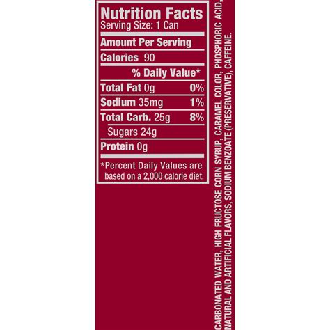 Dr Pepper Nutrition Facts 8 Oz - Nutrition Ftempo