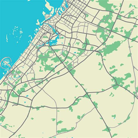 City map of Dubai. Vector illustration 36171870 Vector Art at Vecteezy