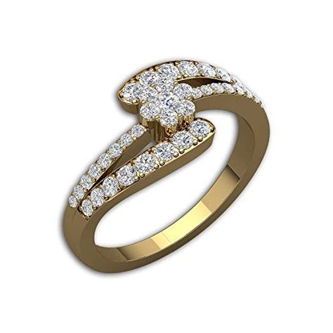 Buy Kirtilals 20k Yellow Gold and Diamond Ring Online at Low Prices in India | Amazon Jewellery ...