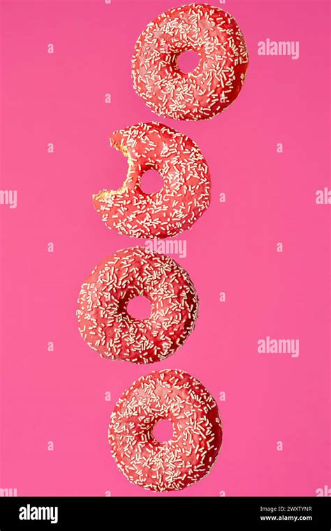 Blank food photography of doughnut, donuts, glazed, bagel, bakery, baking, pastry, pink, treat ...