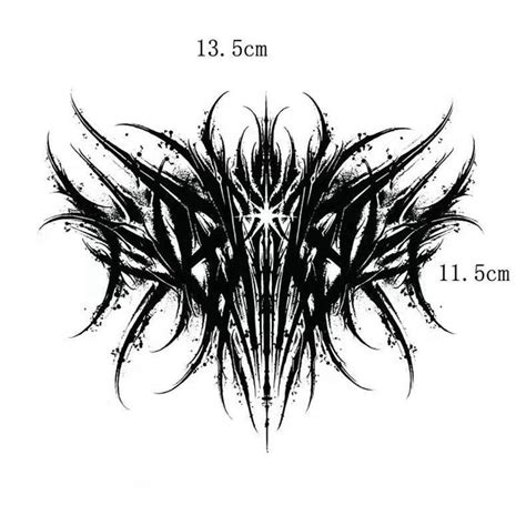 2022 Dark Gothic Thorns Neck Temporary Tattoo Stickers Waterproof Black Cool Men and Women Arm ...