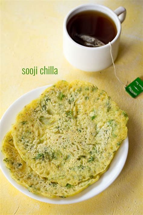 rava chilla recipe, how to make rava cheela recipe | sooji chilla recipe