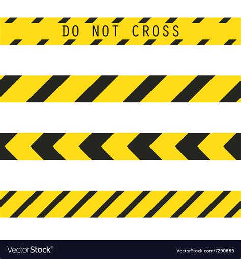 Do not cross the line caution tape Royalty Free Vector Image