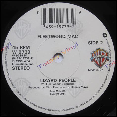 Totally Vinyl Records || Fleetwood Mac - In the back of my mind / Lizard people 7 inch Picture ...