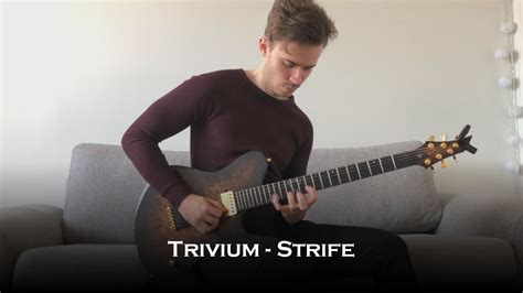 Trivium - Strife (Guitar Cover + Solo) - YouTube