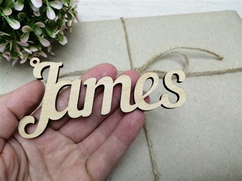 Custom Name Gift Tags Wood Name Tag Customized Wood Name | Etsy