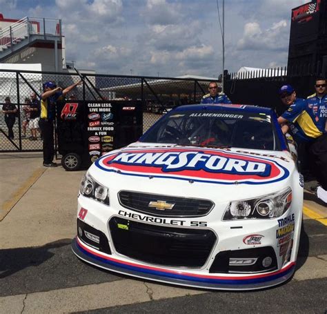 AJ Allmendinger's team is rolling his #47 Kingsford car through inspections at the Sprint All ...