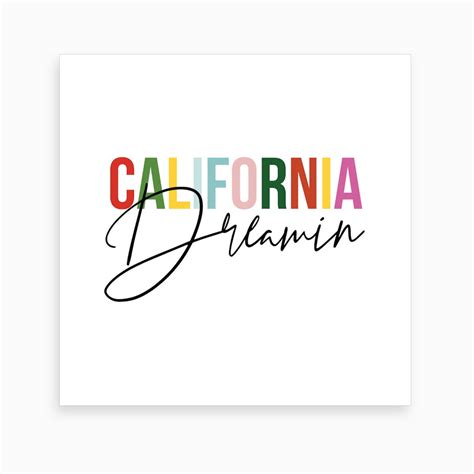 California Dreamin Art Print by Typologie Paper Co - Fy