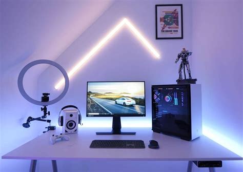 15+ Desk Backlight & LED Light Strip Ideas | Gridfiti | Led desk ...