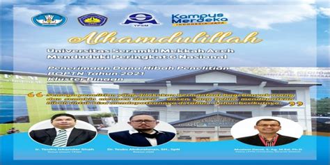 Universitas Serambi Mekkah Raih Peringkat 6 Dana Hibah Nasional Kemenristek - Universitas ...