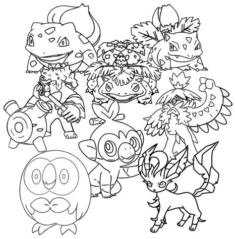 Leaf Type Pokemon Coloring Pages - Infoupdate.org