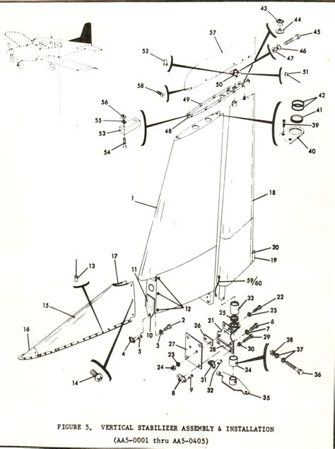 Parts Diagram Fig. 5 Vertical Stabilizer (Model AA-5 Ser 0001-0405 ...