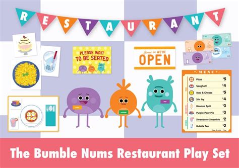 The Bumble Nums Restaurant Play Set - Super Simple | Craft activities for kids, Playset, Helping ...