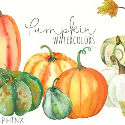 Watercolor Fall Pumpkins Pack – MasterBundles