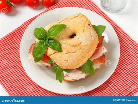 Dry-cured ham sandwich stock image. Image of puglian - 35797197