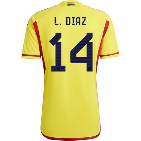 Luis Díaz Colombia 22/23 Home Jersey by adidas – Arena Jerseys