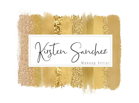 Gold Makeup Artist Logo Hand Written Logo & Matching - Etsy