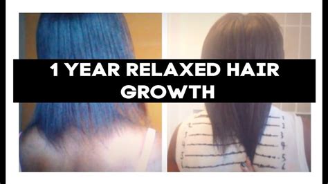 My 1 Year Relaxed Hair Journey Growth In Pictures ♡ - YouTube