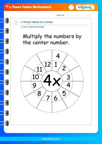 Free & Printable 4 Times Tables Worksheets for Kids [PDFs]