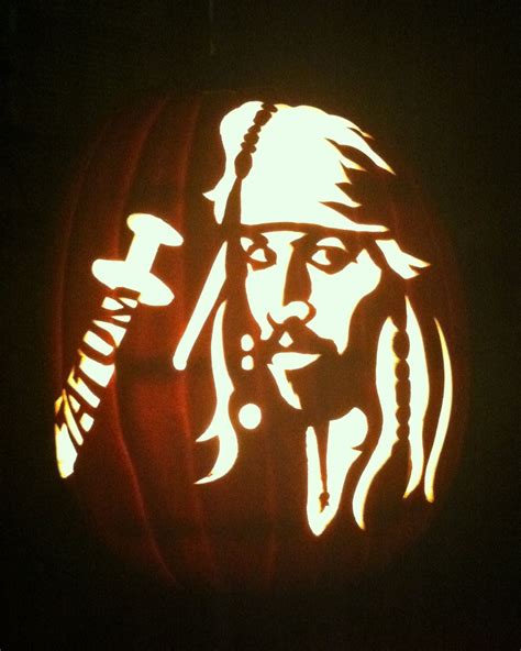 Jack Sparrow for Tatum | Halloween pumpkin stencils, Pumpkin carving, Halloween pumpkin carving ...