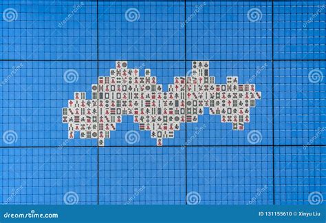 Mahjong wall stock photo. Image of ceramic, chinese - 131155610