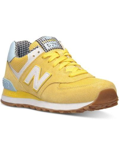 Lyst - New Balance Women'S 574 Casual Sneakers From Finish Line in Yellow