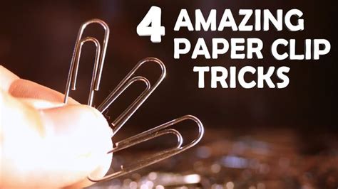 4 Amazing Paper Clip Tricks! - Easy, Simple, Fun!!! | Paper clip, Paper clips, How to make bookmarks